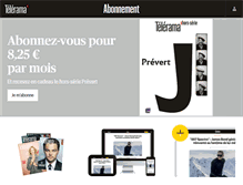 Tablet Screenshot of abo.telerama.fr